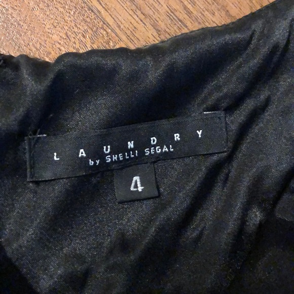 Black tiered Laundry size 4 cocktail dress. - Picture 3 of 6